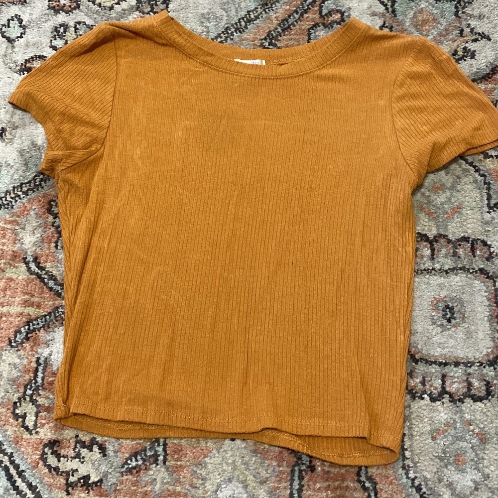 Burnt Orange Cropped Tee